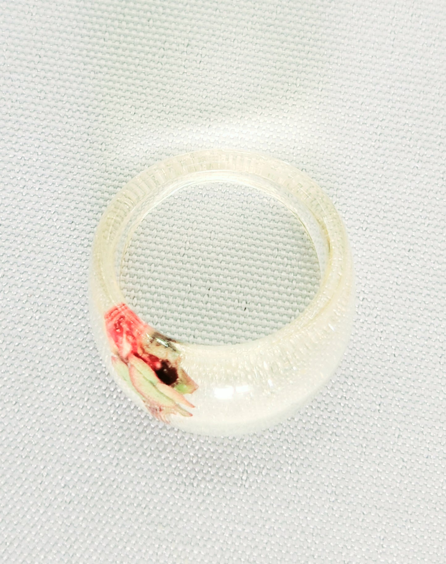 Resin Rings various band sizes - blueberry flower gems