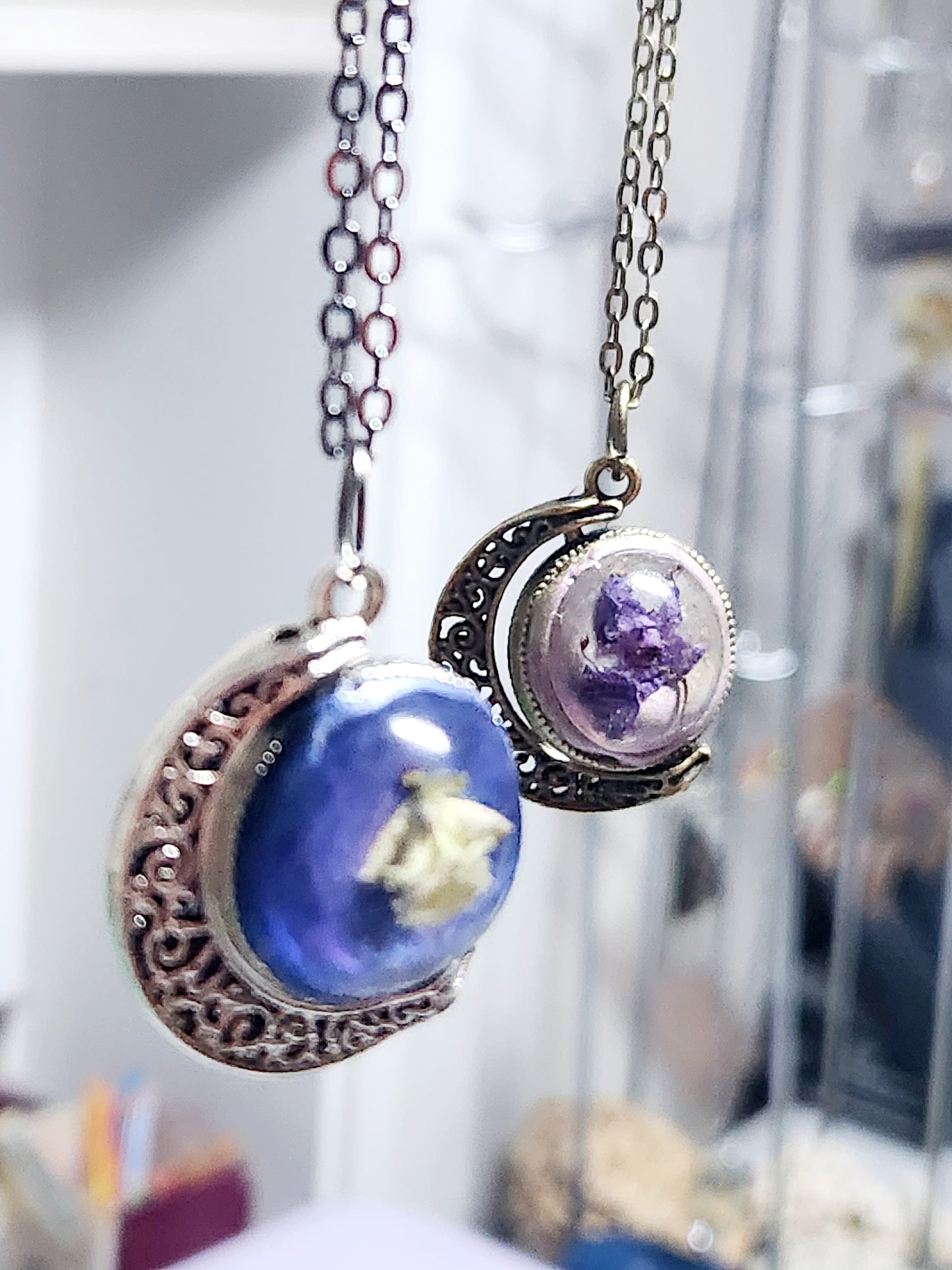 Small Moon Spinner Necklace