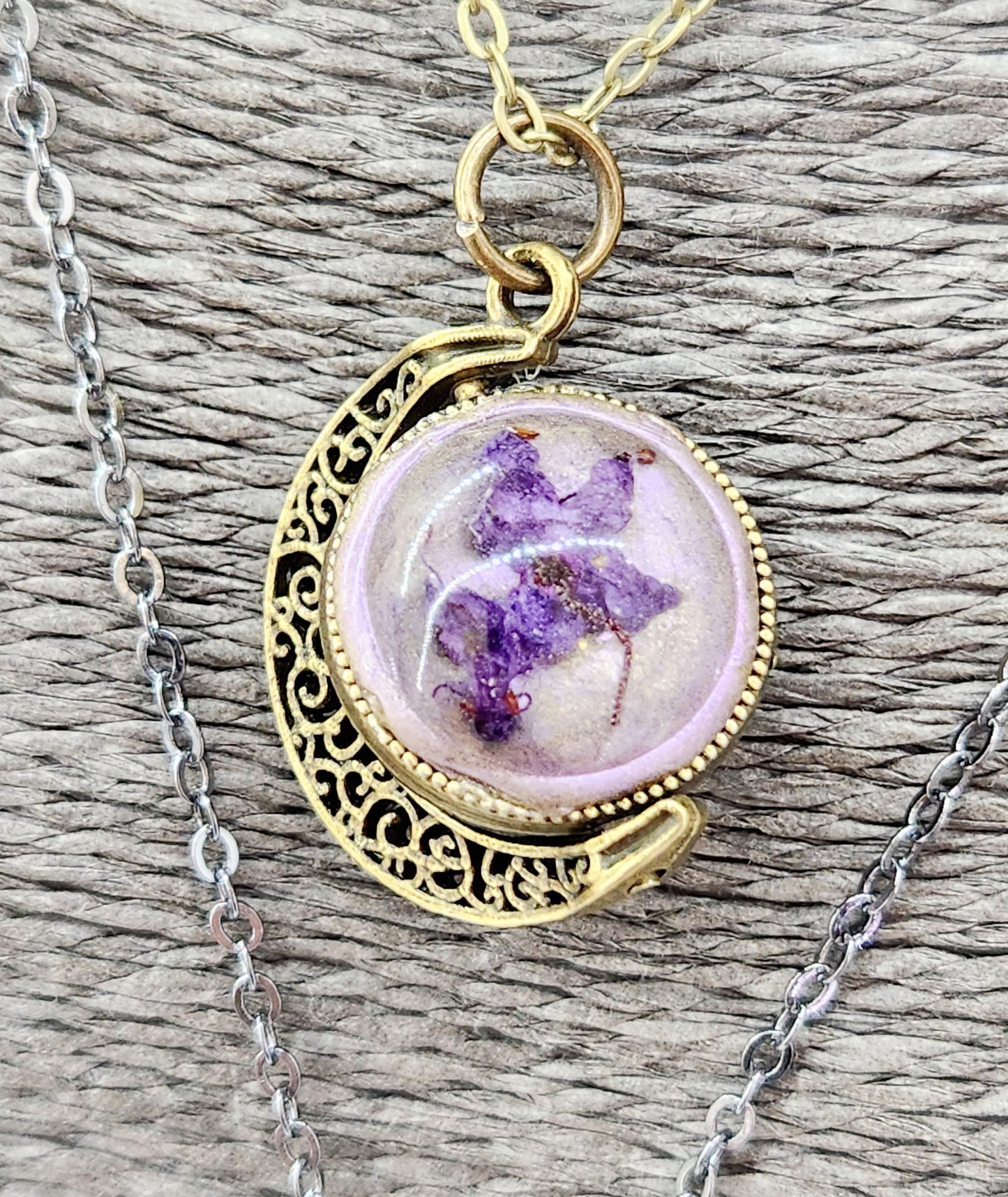 Small Moon Spinner Necklace