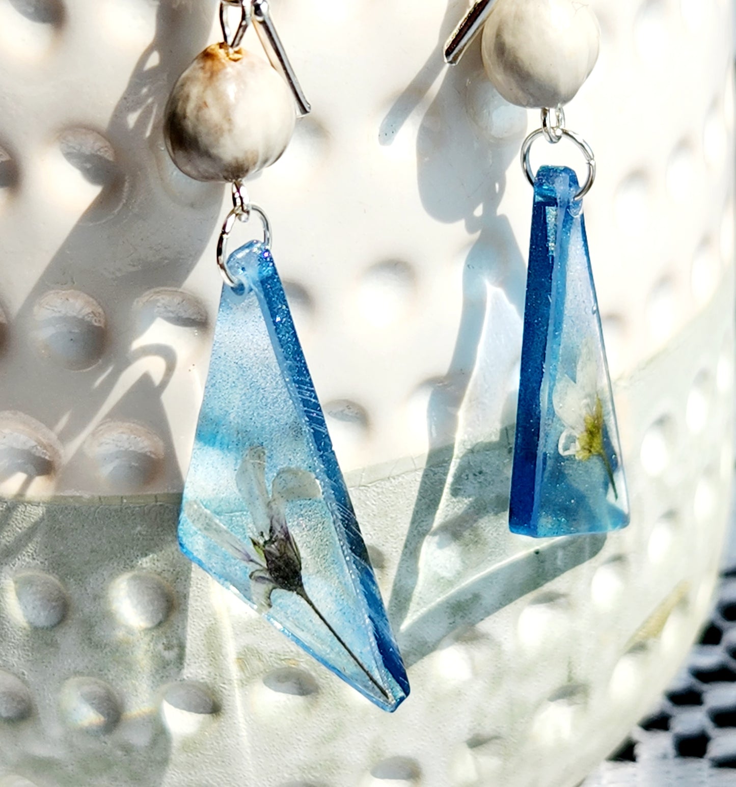 Earrings - colourful shape drops