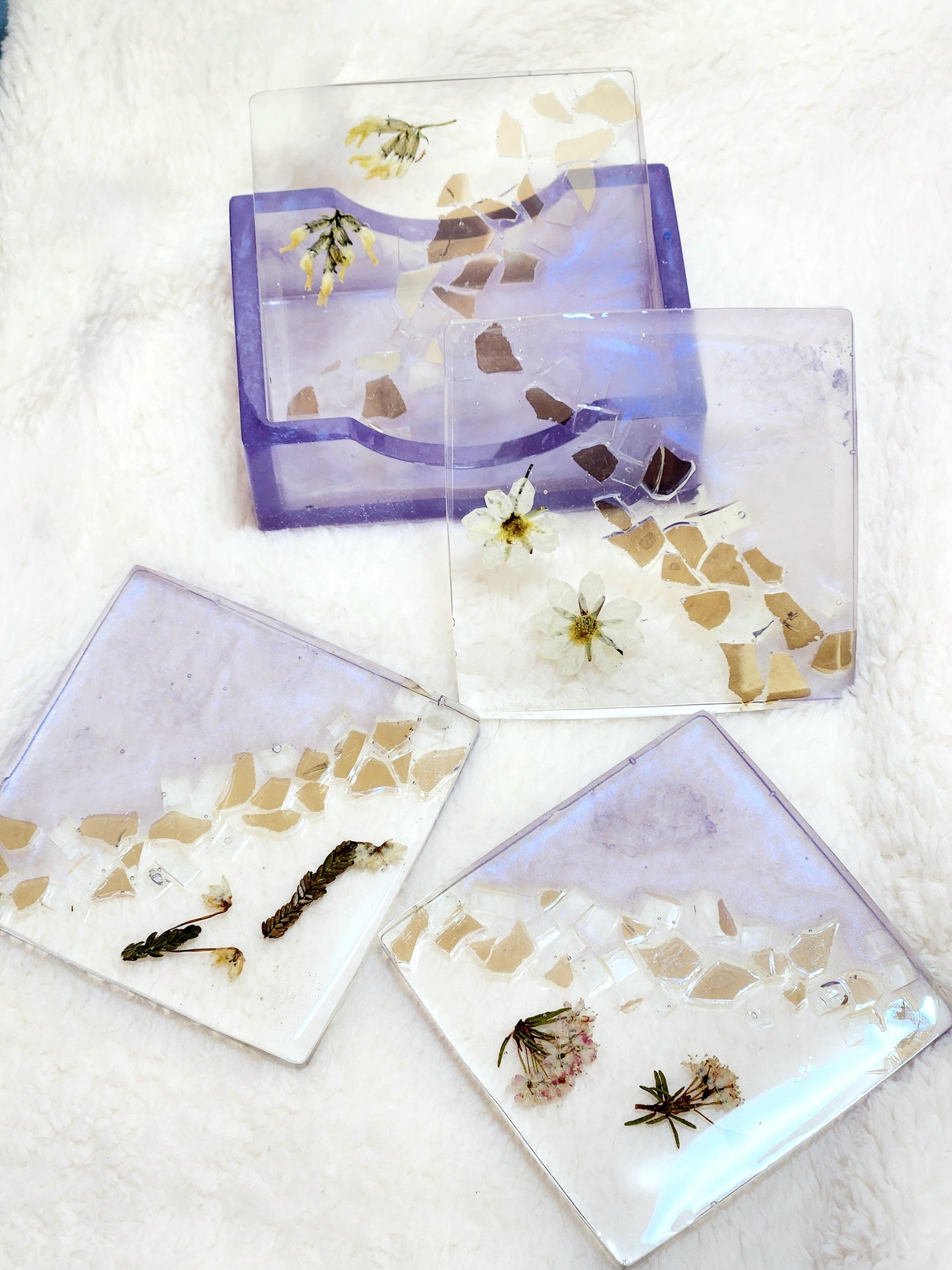 Coaster sets and matching holder