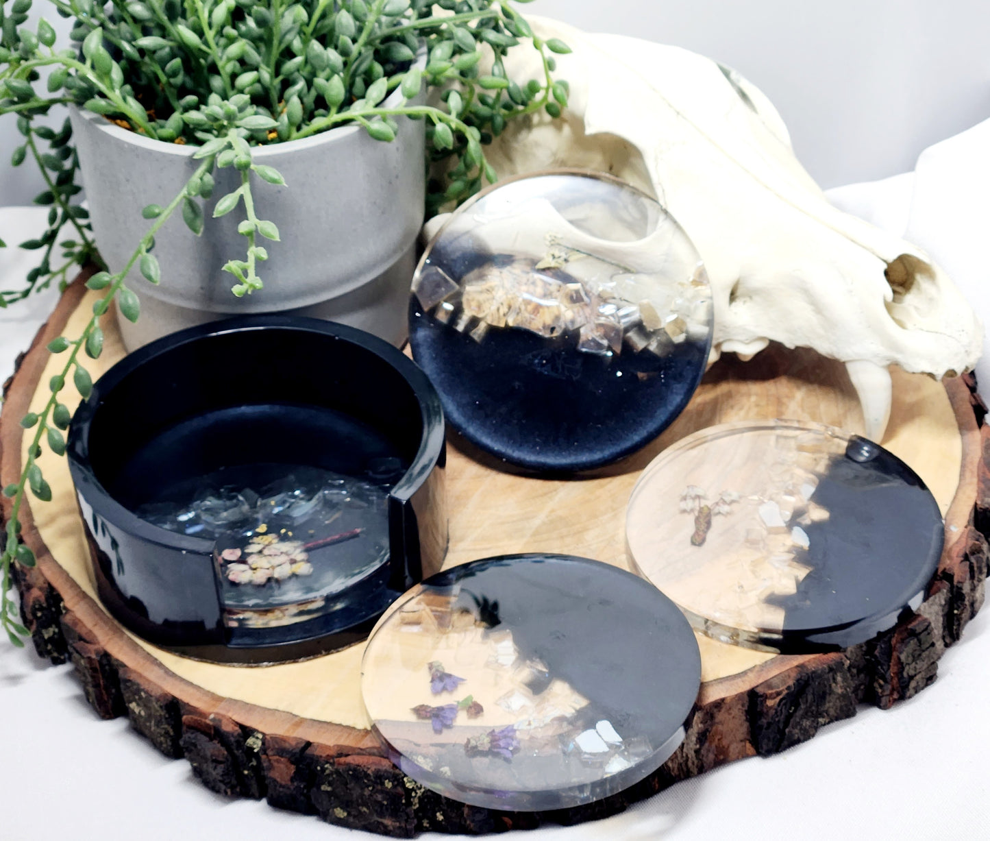 Coaster sets and matching holder