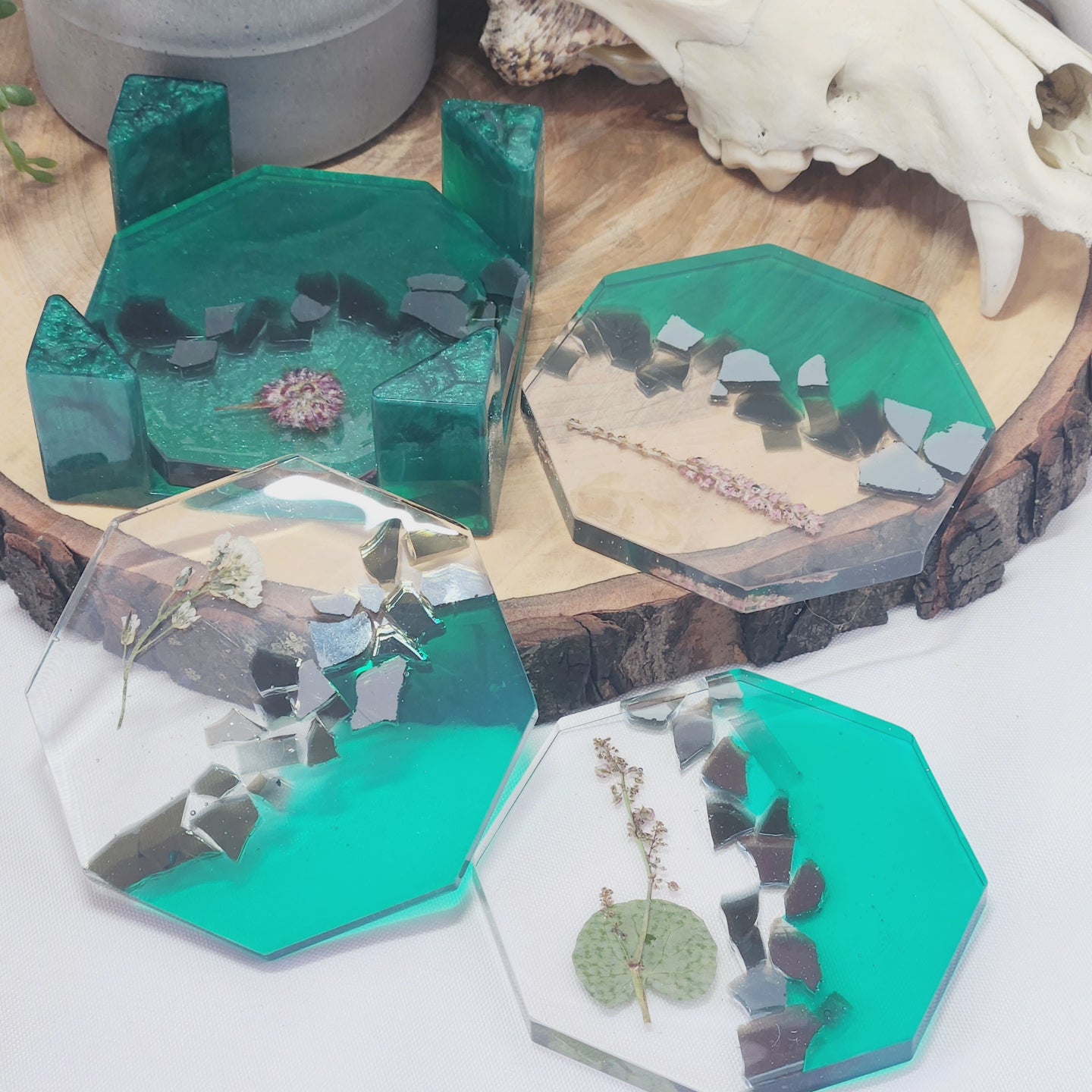 Coaster sets and matching holder