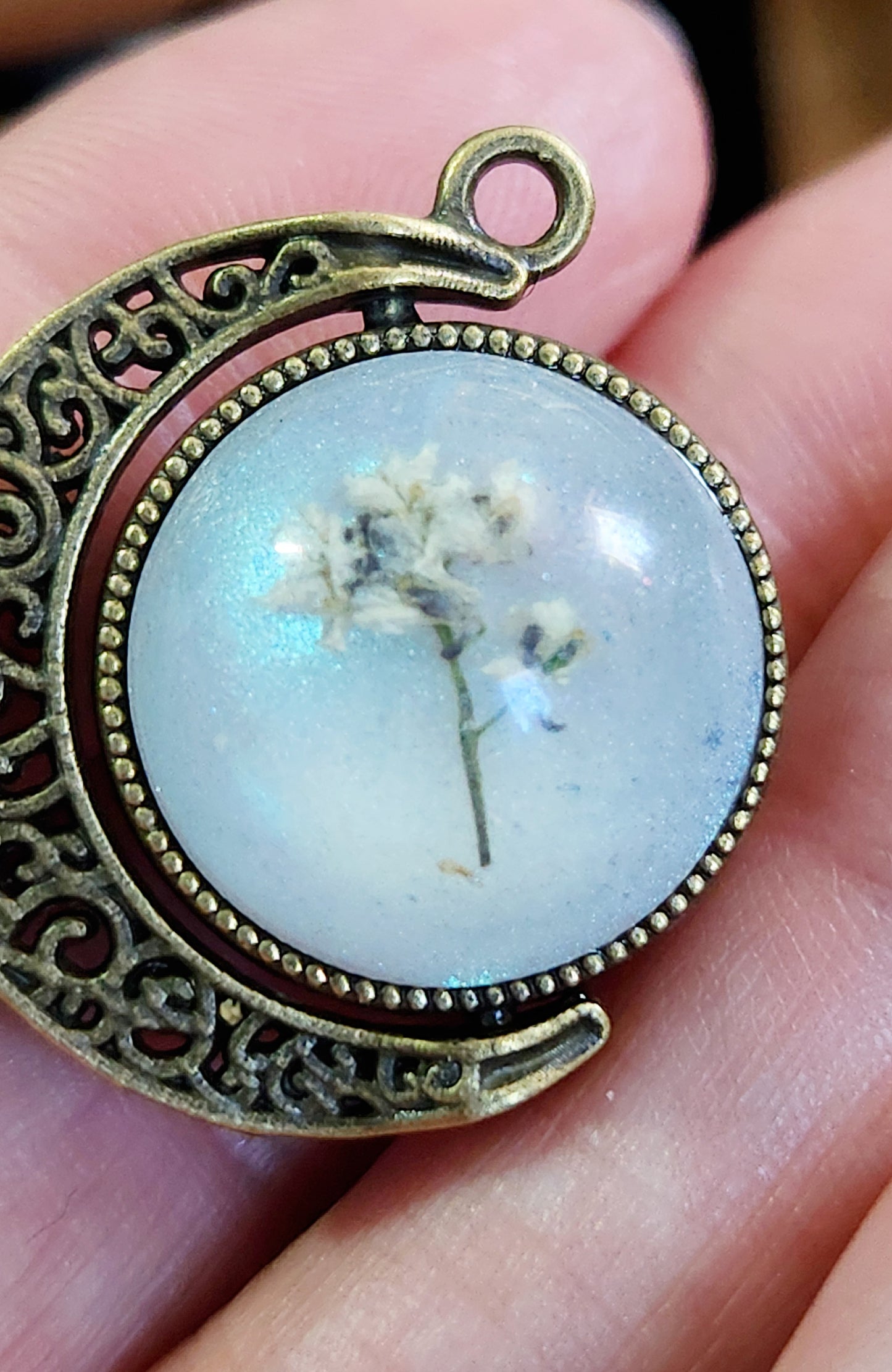 Small Moon Spinner Necklace