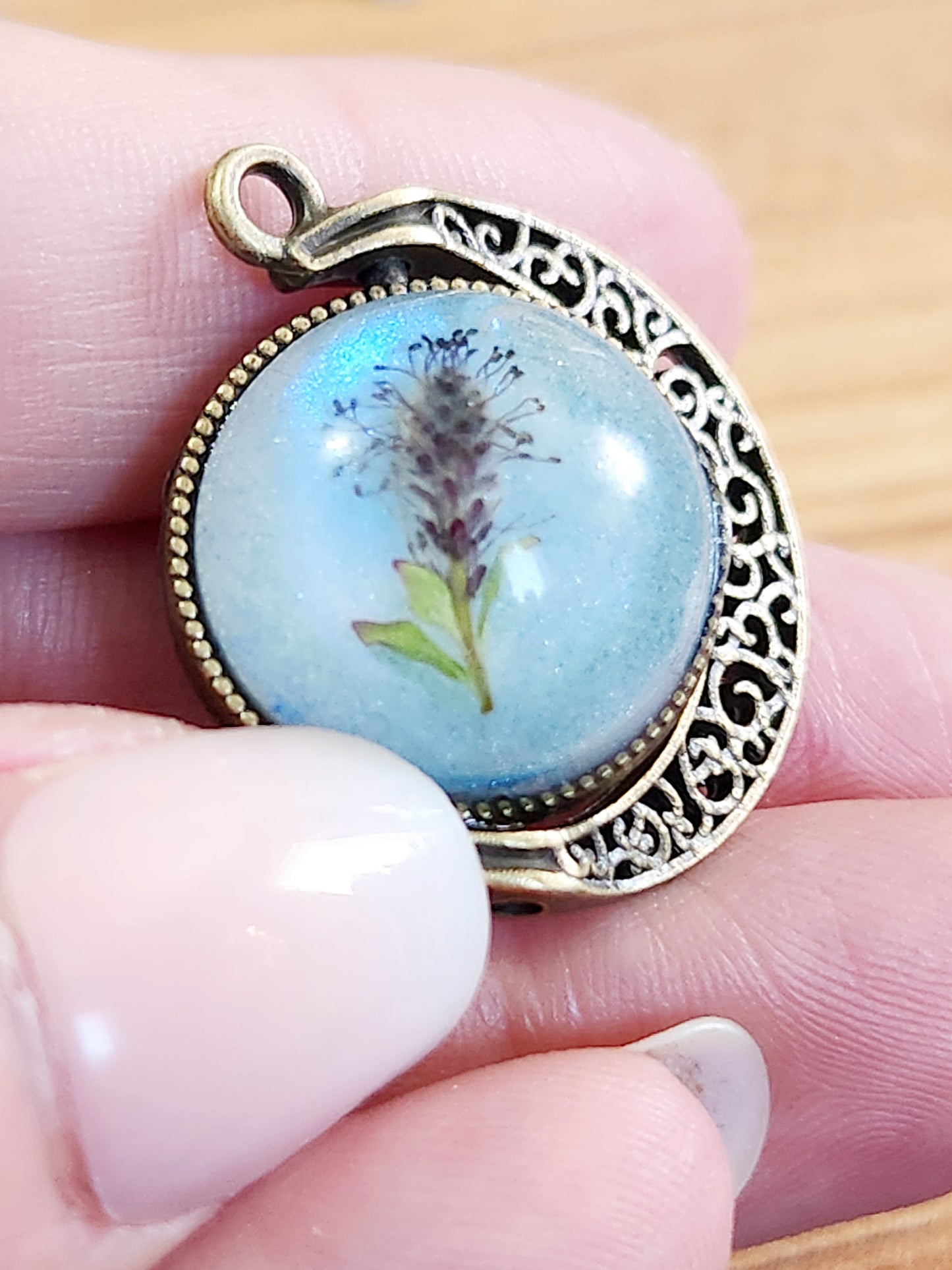 Small Moon Spinner Necklace