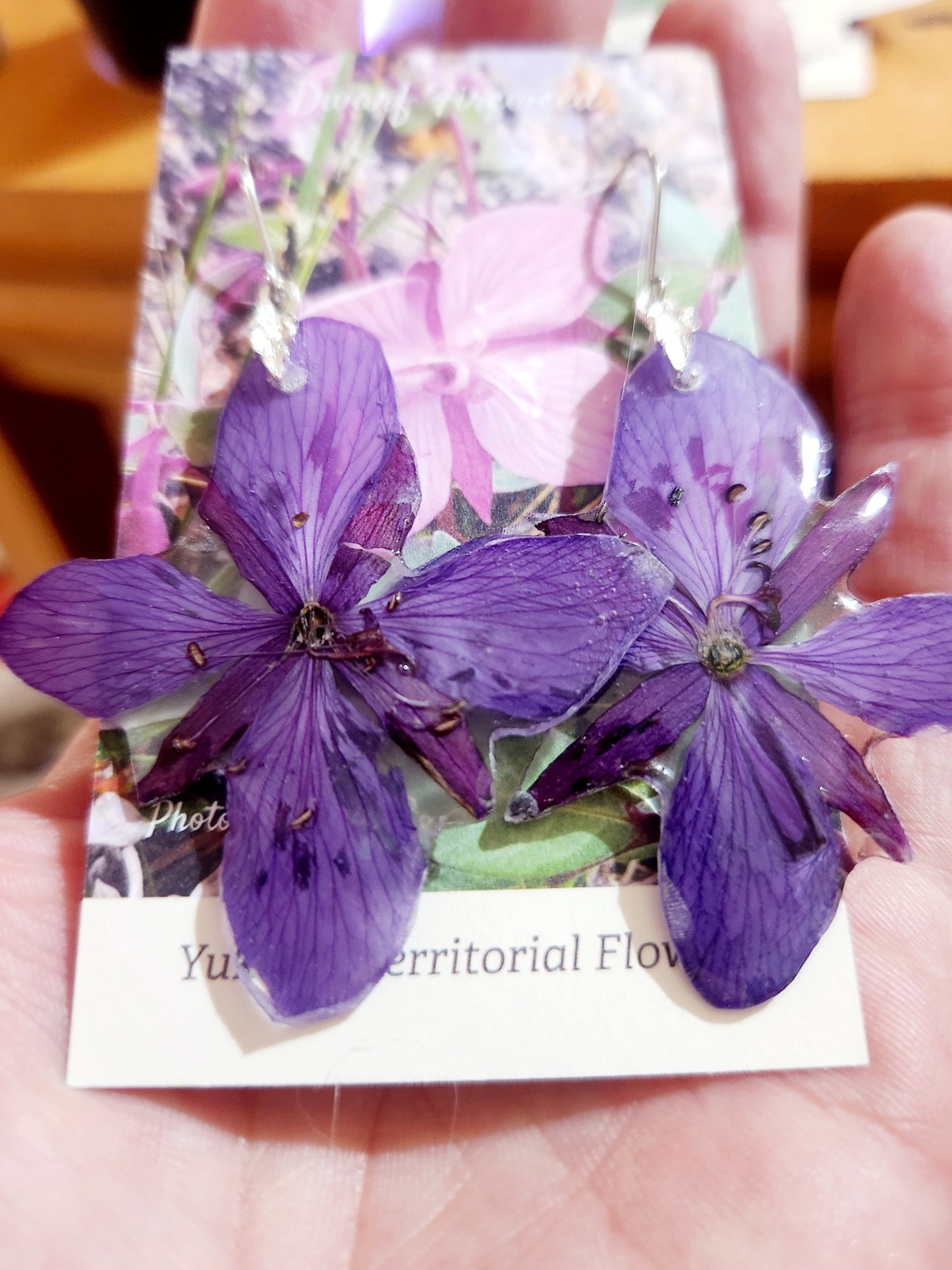Fireweed flower earrings