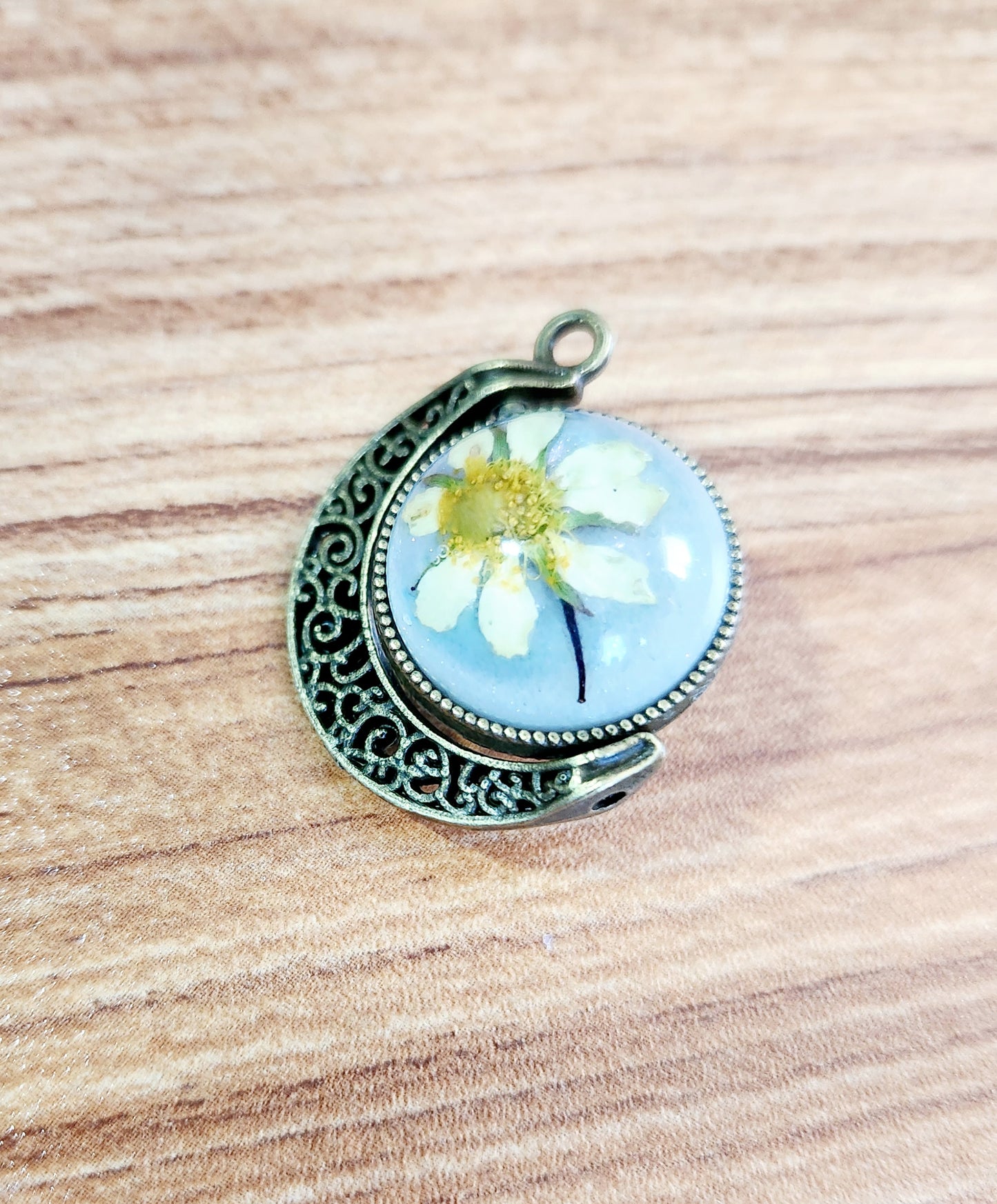 Small Moon Spinner Necklace