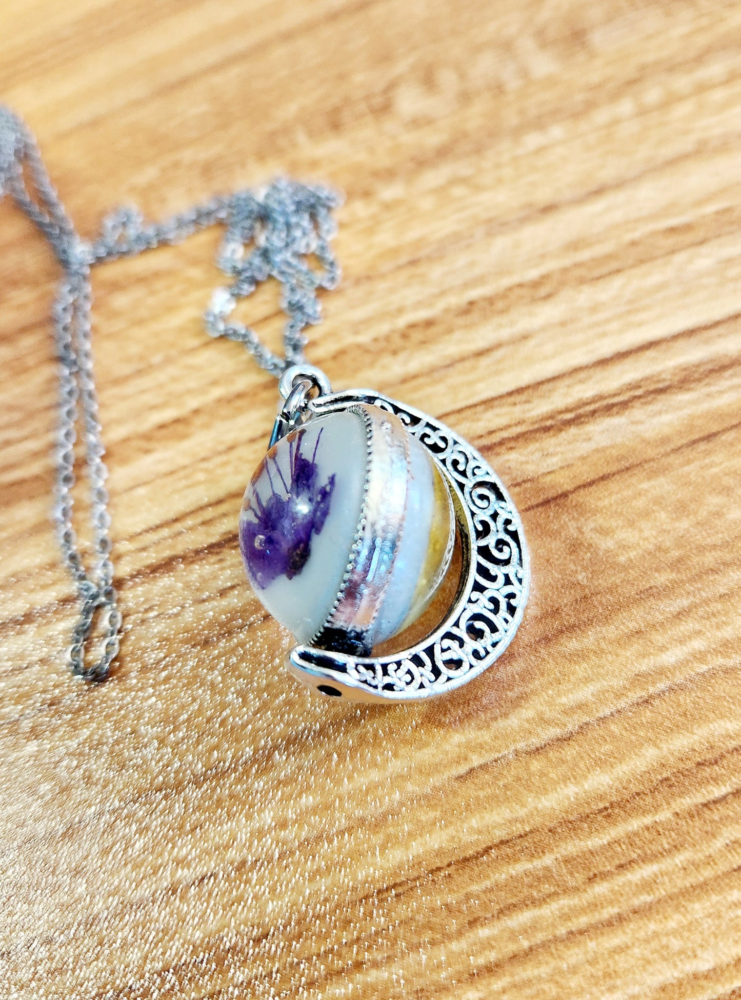 Small Moon Spinner Necklace