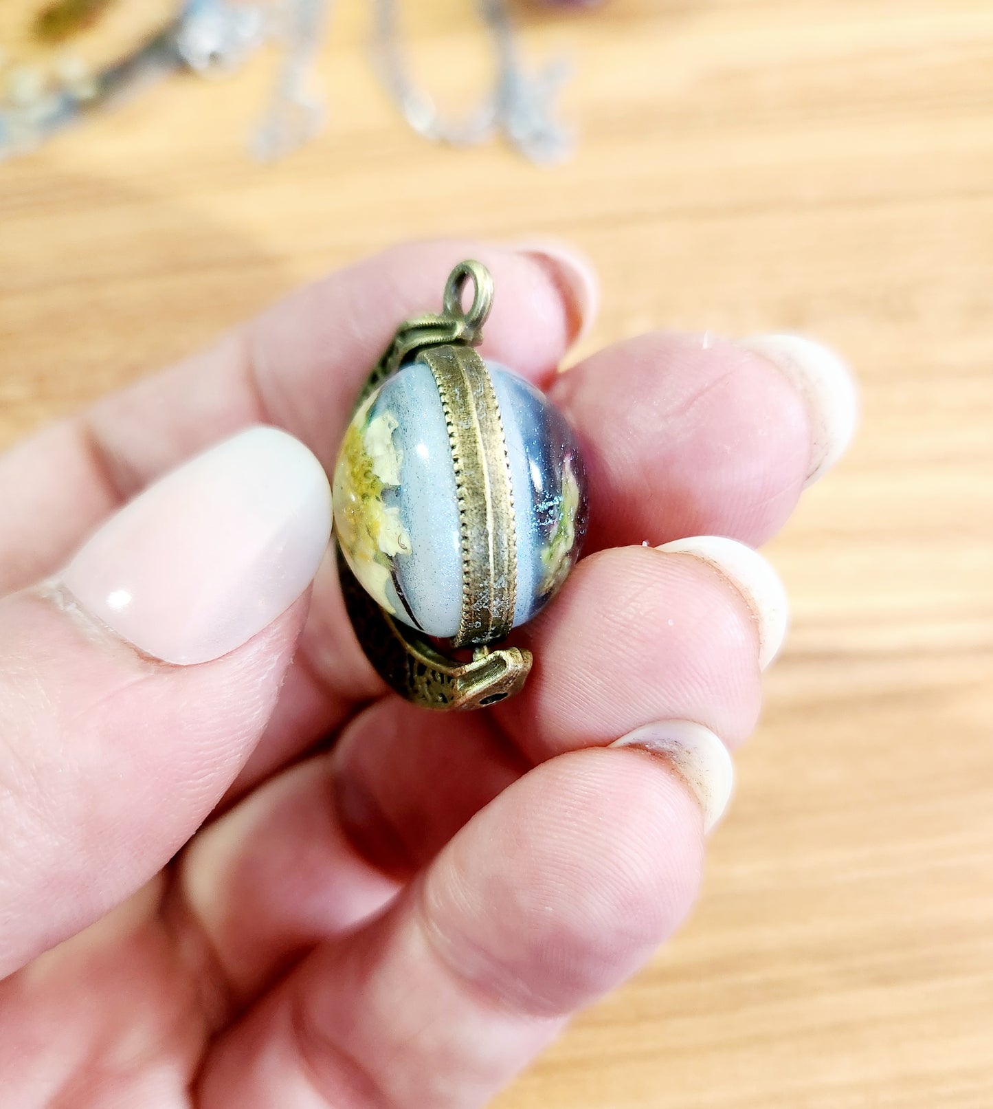 Small Moon Spinner Necklace