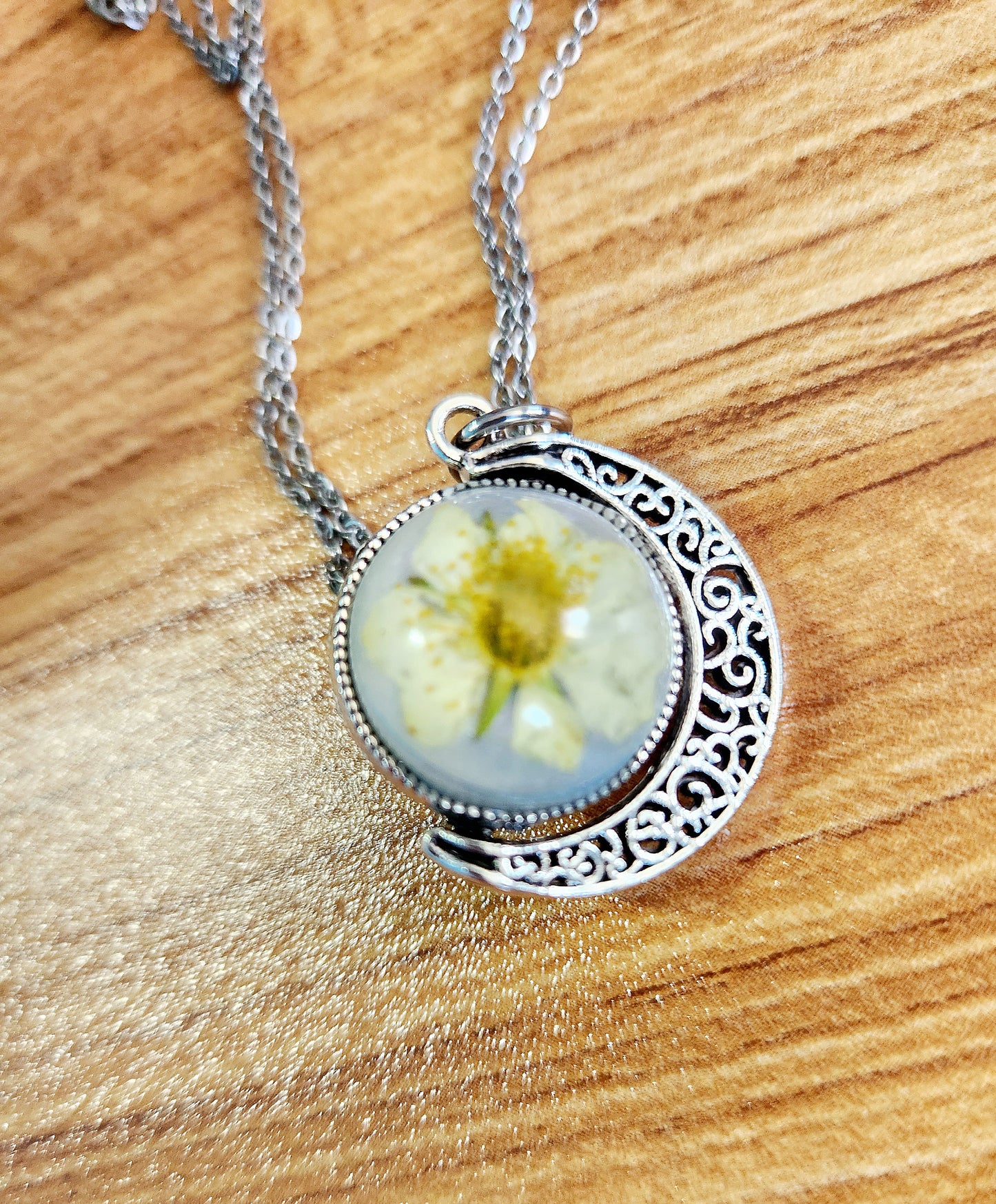 Small Moon Spinner Necklace