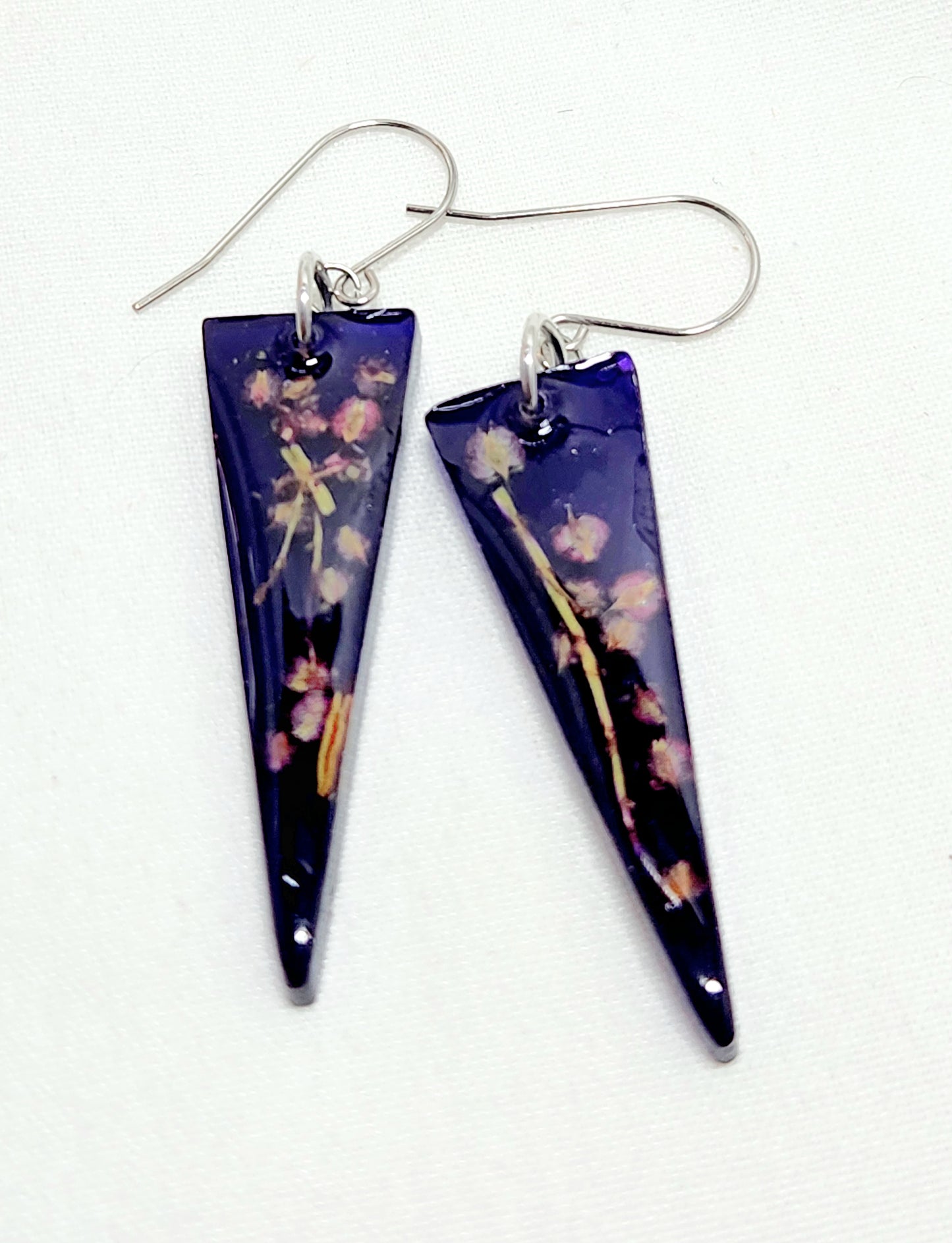 Fun flower drop earrings in funky retro 80s shapes and colours