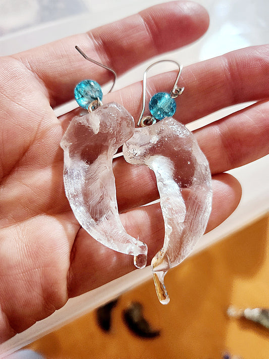 Polar Bear claw earrings